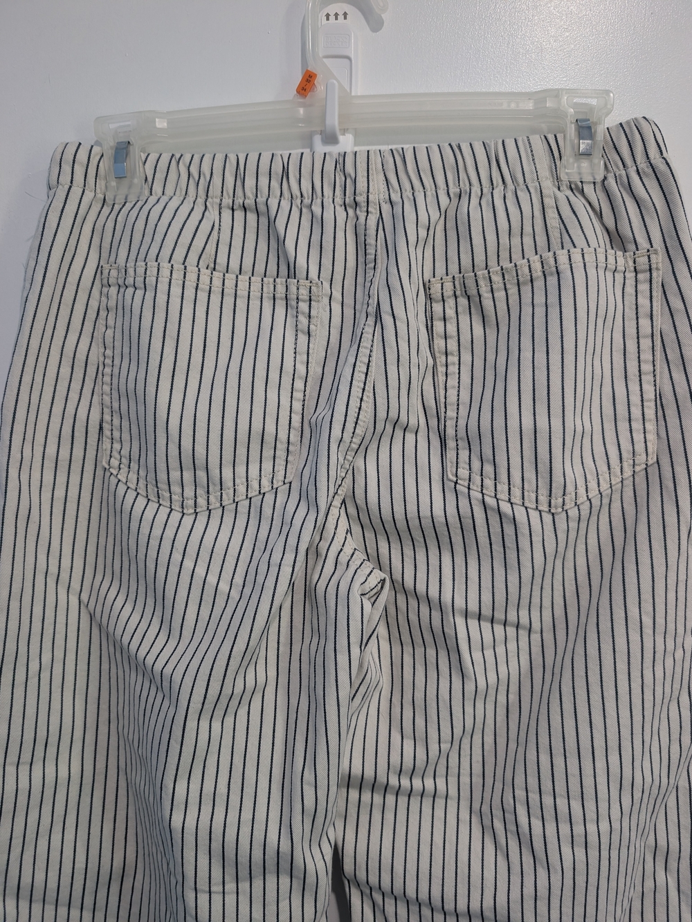 Gap Low Rise '90s Loose Easy Crop Stripe Jeans Black & Milk White Stripe Medium - Picture 7 of 9
